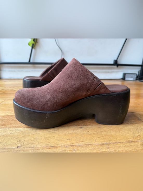 Everlane Shoes - Everlane Brown Suede Slip-On Mules